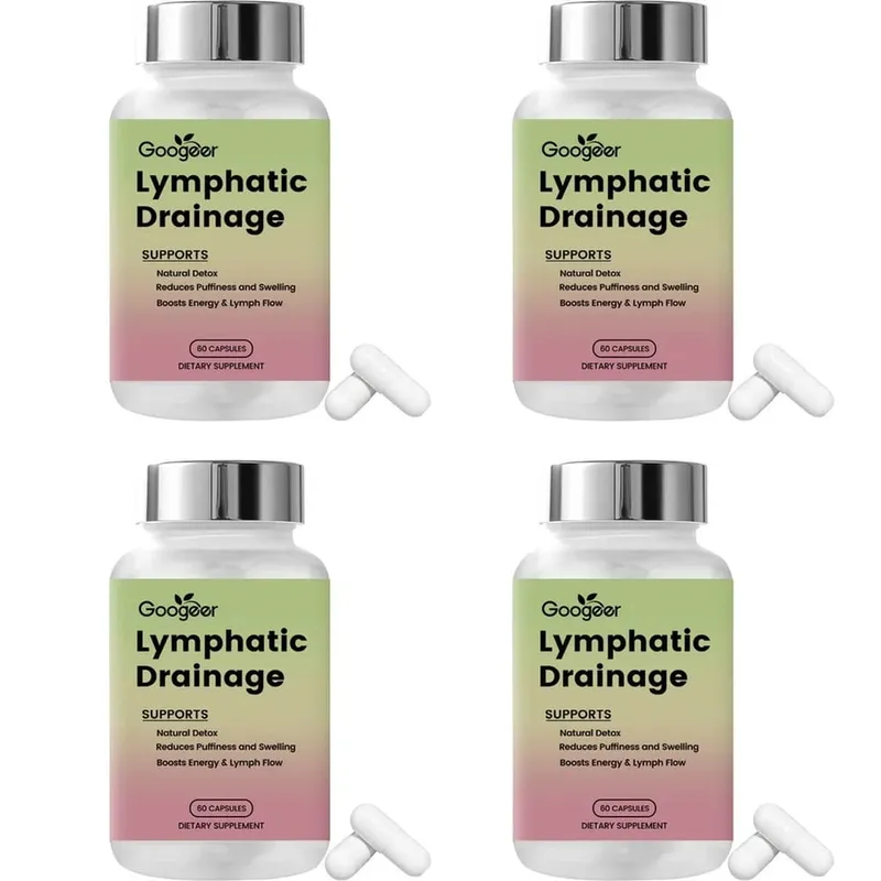 Googeer Lymphatic Support Capsules with Diosmin Hesperidin Horse Chestnut Bromelain Butcher's Broom Daily Wellness 60 Capsules