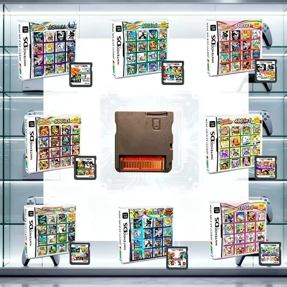 4300 500 520 482 In 1 NDS Multi Game Card Retro Game Cartridge With Box For DS Lite DSi 3DS Game Collection