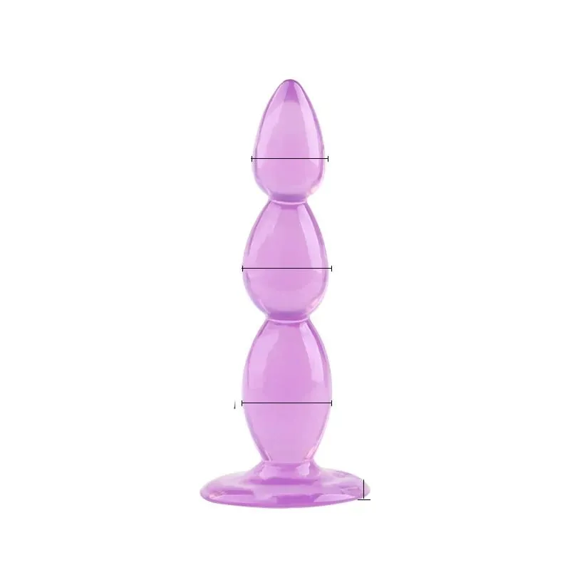 1PC Butt Plug Dildo Butt Prostate Massage Unisex Sexy Stopper TPE Anal Plugs Beads Adult Sex Toy for Men Women Adult Games — image 8