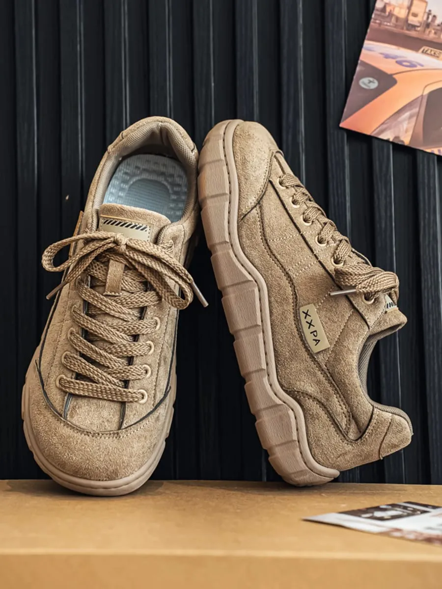 Men's Shoes Autumn New Retro Casual Sports Sneakers Non-Slip Soft Sole Wide-Toe Trendy Shoes