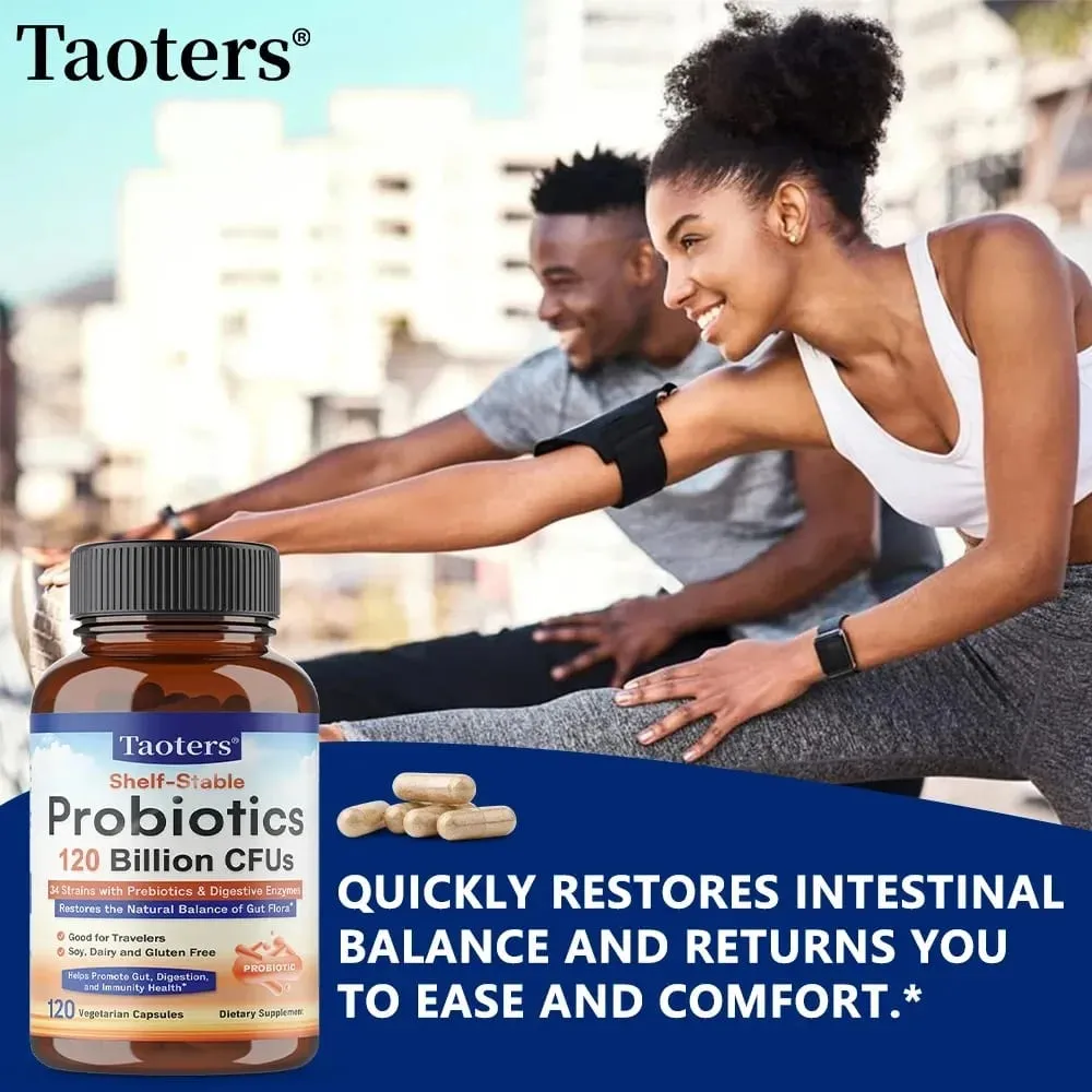 Probiotics 120 Billion CFUs 34 Strains with Organic Prebiotics & Digestive Enzymes Digestion & Immunity Health for Women & Men — image 2