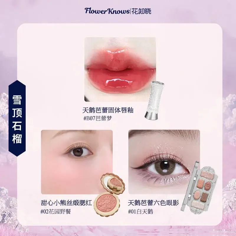 Flowerknows Komplettes Make-up-Geschenkset, langanhaltende Lippenglasur, Rouge und schimmernde Lidschattenpalette, All-in-One-Schönheitsset, Geschenkbox — image 10