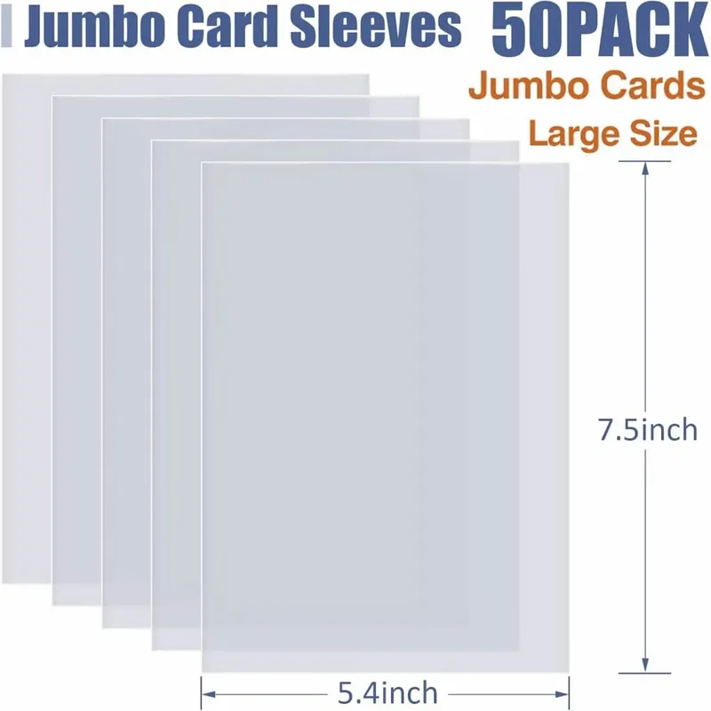 Jumbo Cards Sleeves L Xl Large Size Transparent Card Holder Protector For Tcg Mtg Game Sport Cards Oversized Trading Card Photo