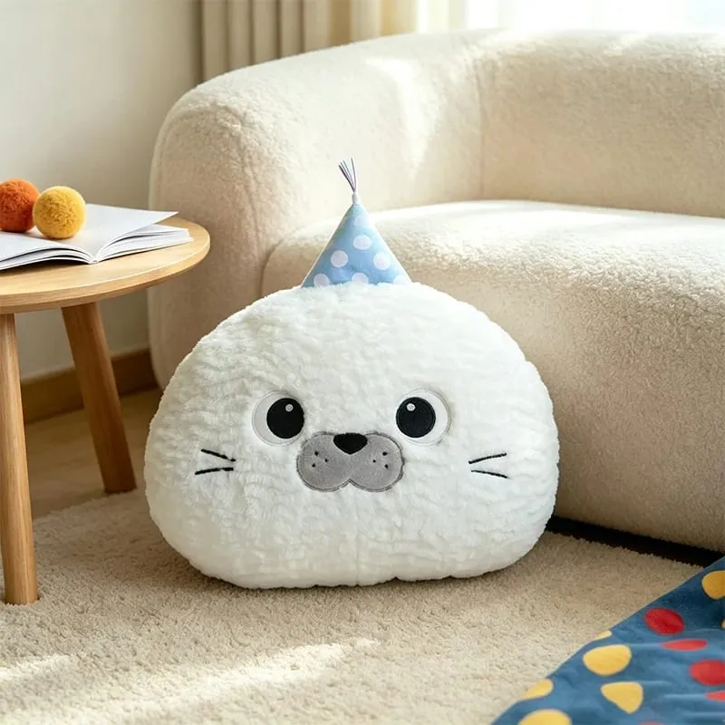 Cute Cartoon Animal Plush Pillow Soft Fluffy Pig Frog Cat Fox Sheep Kawaii Stuffed Cushion For Sofa Bedroom Home Decor Gift — image 15