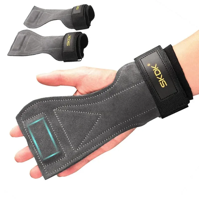2Pcs Gym Gloves Fitness Hand Palm Protection Equipment Anti Slip Wear-resistant Wrist Wraps Hard Pull Weight Lifting Grip Pads — image 2