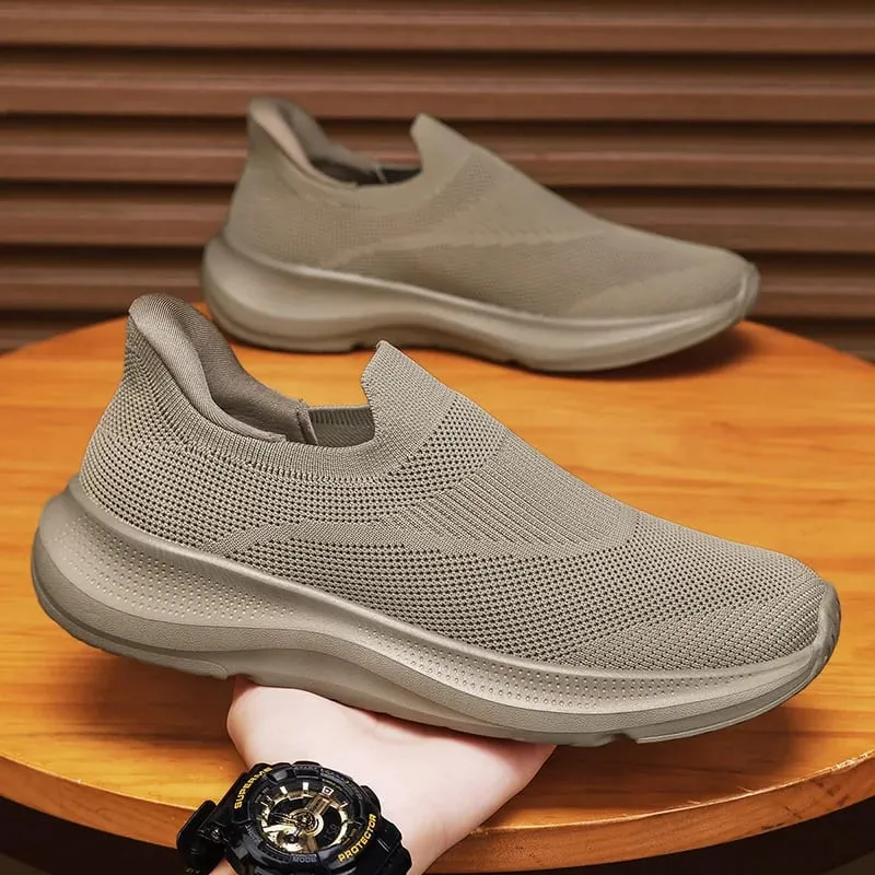 Breathable Knit Slip on Platform Walking Shoes Sports Lightweight Non Slip Cushion Casual Sneakers for Men Women High Quality — image 4