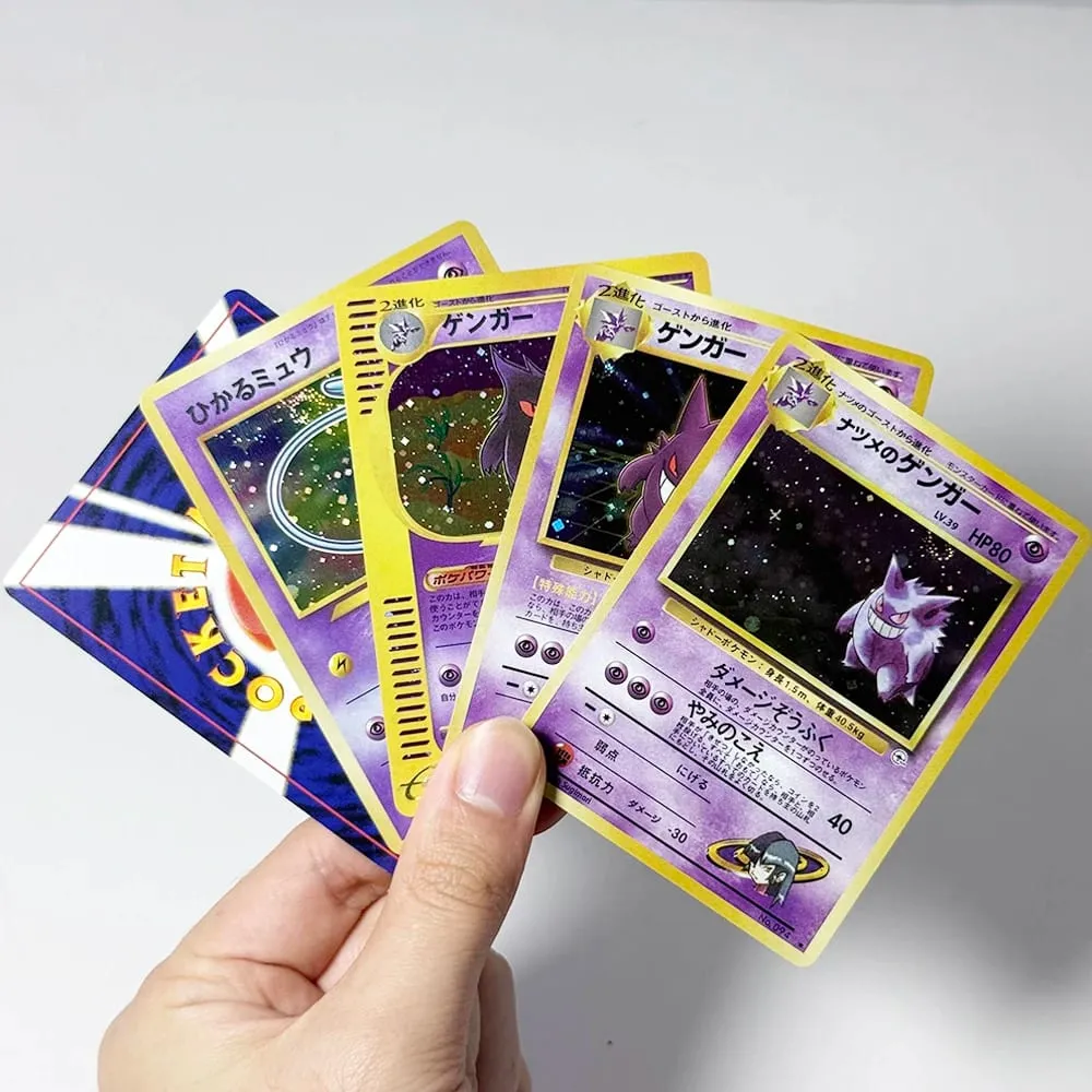 PKM Japenese Foil Old Rare Game DIY Proxy Cards PTCG Gengar#No.094 #117 Golem Masaki #076 Mew#No.151 Collectible Toy Gift Cards — image 5