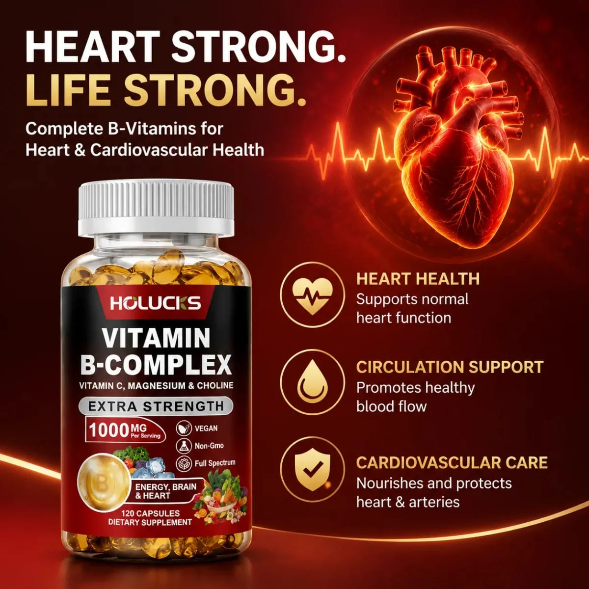Yimiduk Premium Vitamin B Complex Supplement with Biotin & Folate for Promotes Healthy Hair Skin & Hormone Balance Vegan — image 5