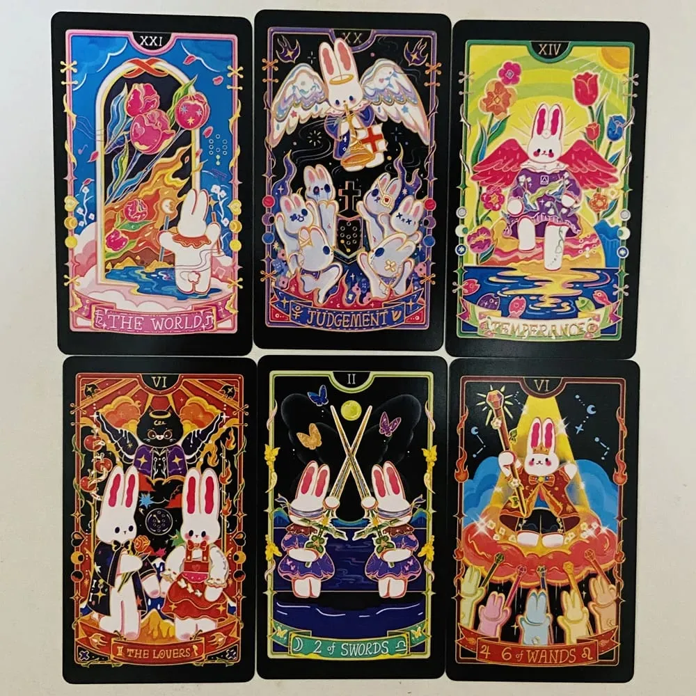 Galaxy Reverie Tarot Cards 78pcs Cute Rabbit-Themed Tarot Cards Wait Board Games — image 2