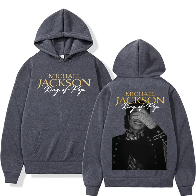 Michael Jackson King of Pop Hip Hop Style Hoodies Men Women Harajuku Streetwear Vintage Sweatshirt High Quality Fleece Pullovers — image 5