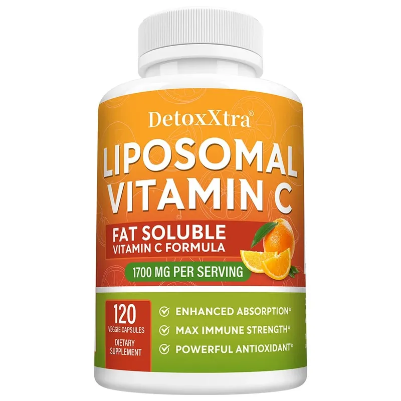 1700 Mg Liposome Vitamin C - Supports Immunity Replenishes Energy Promotes Collagen Production Improves Skin Health