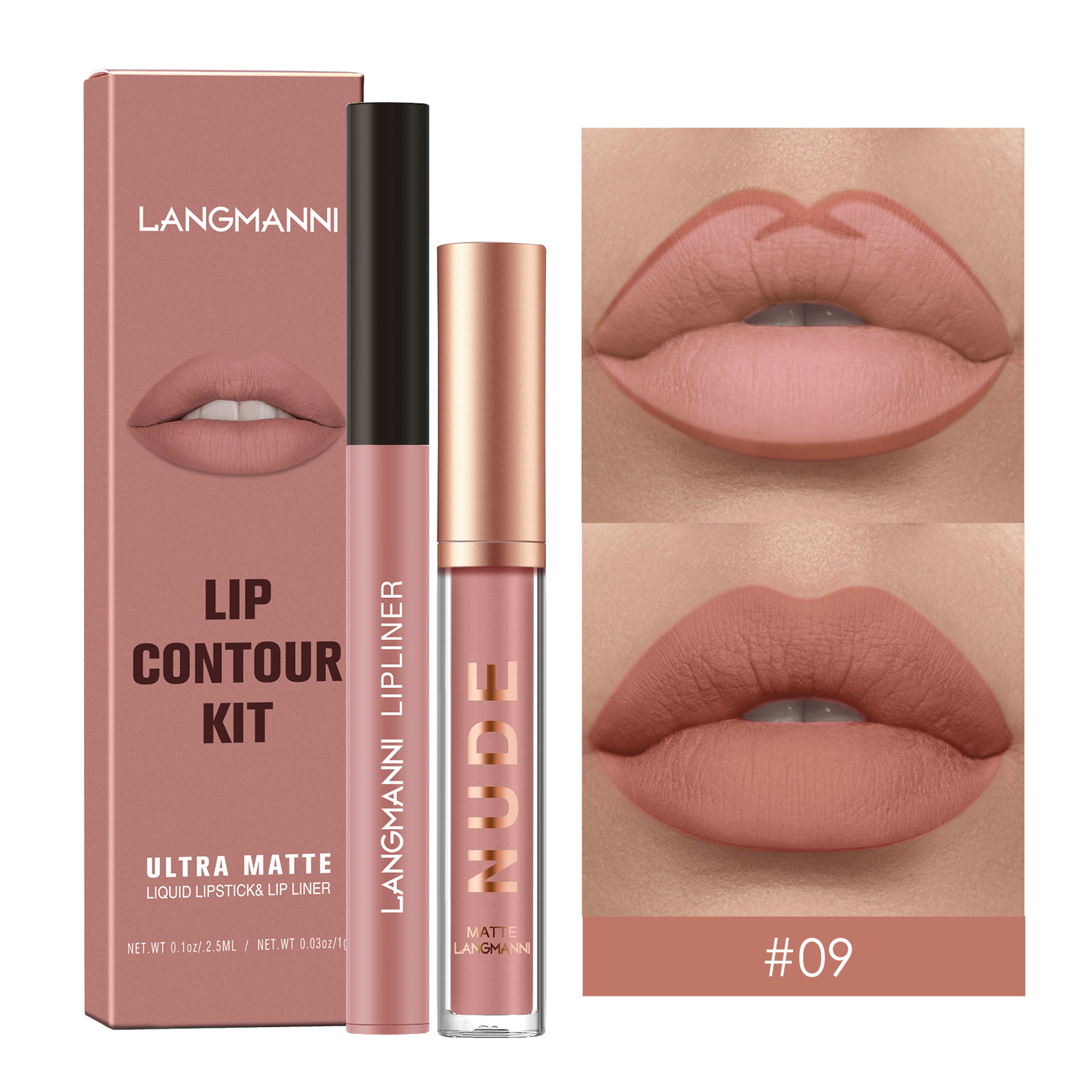 Waterproof Lasting Matte Velvet Lip Gloss Lip Liner Set 2pcs/set Lipliner Pen and Lip Gloss Combination Set Lips Contour Makeup — image 11