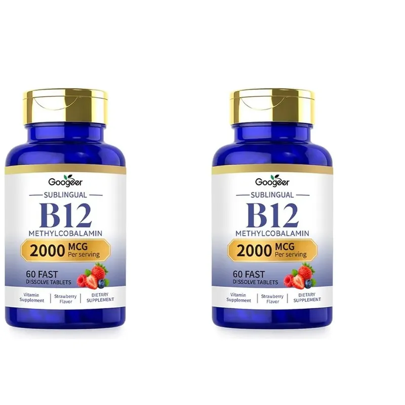 Googeer B12 Methylcobalamin Sublingual Fast Dissolve Tablets with Strawberry Flavor for Daily Body Comfort Support 60 Tablets — image 8