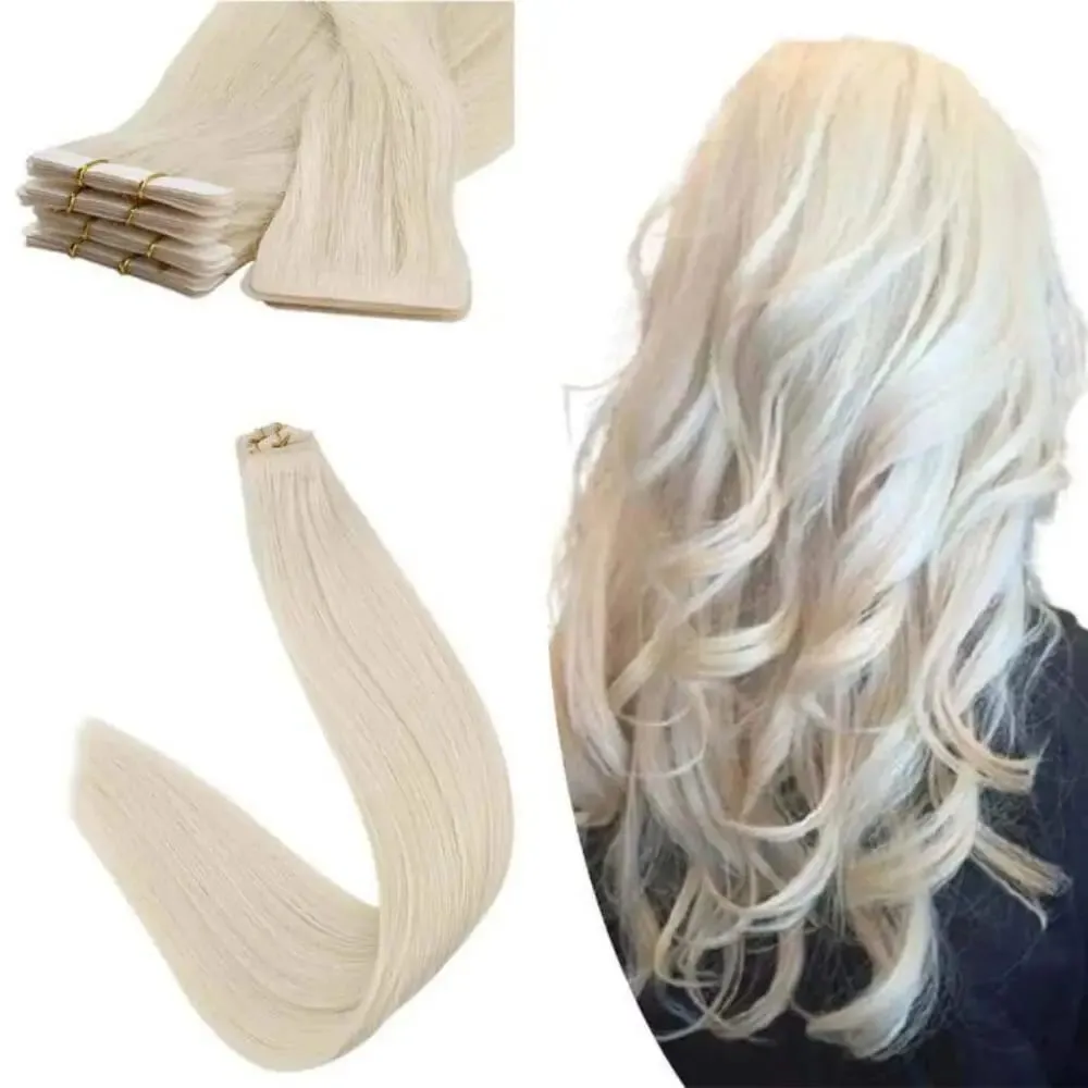 [12 miesięcy] Ugeat Virgin Injection Tape Extension Noś niewidoczną platynową blondynkę klasy 10A Trwała trwałość