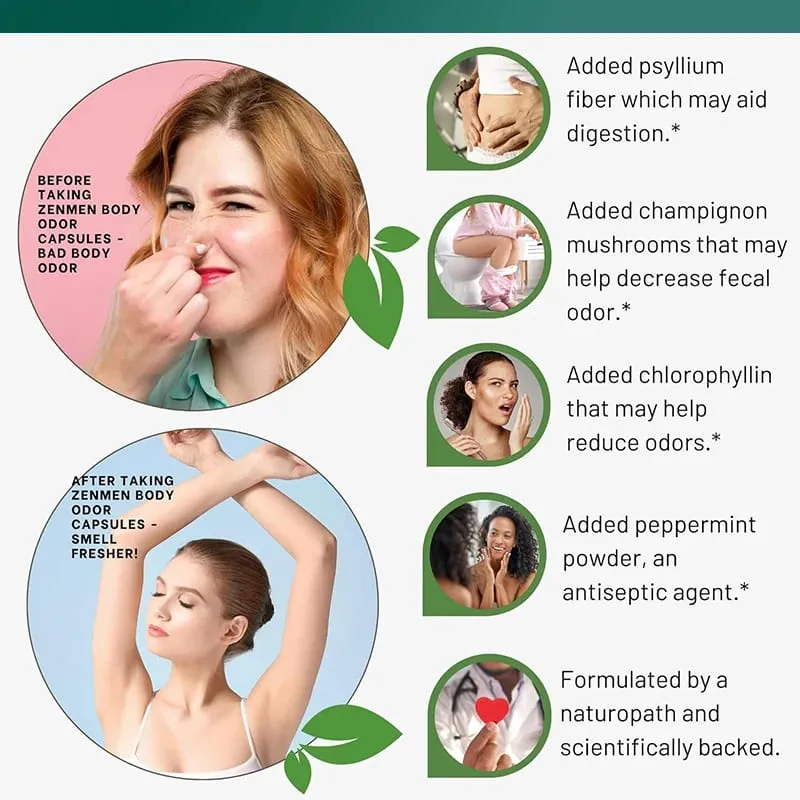 Chlorophyll Capsules Supplement Body Deodorizing & Internal Cleanse Support Digestion Gut & Skin Health Energy Boost — image 4