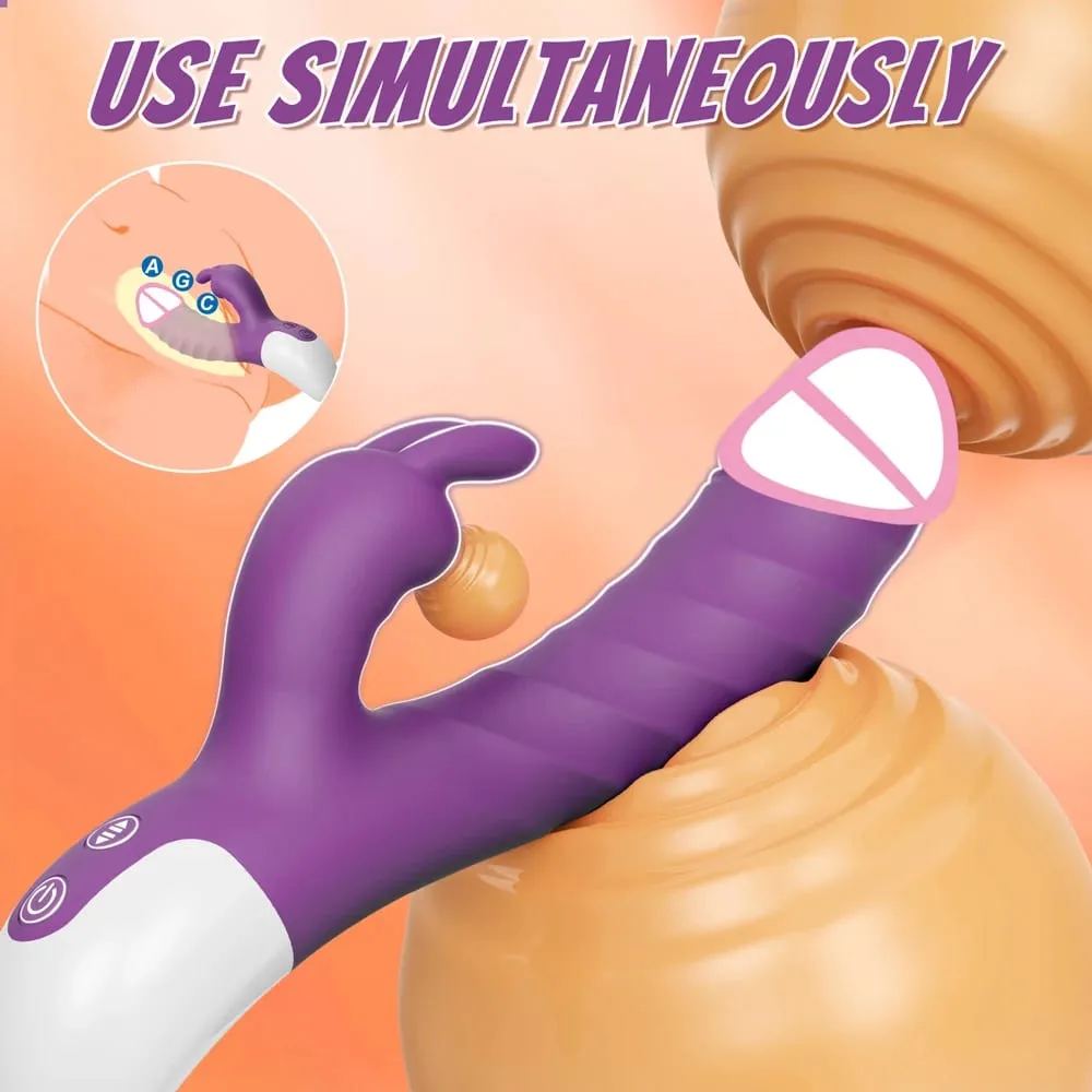 Thrusting Rabbit Vibrator for Women Vagina Dlido Vibrator G-Spot Clitoris Stimulator Female Masturbation Sex Toy for Women — image 4