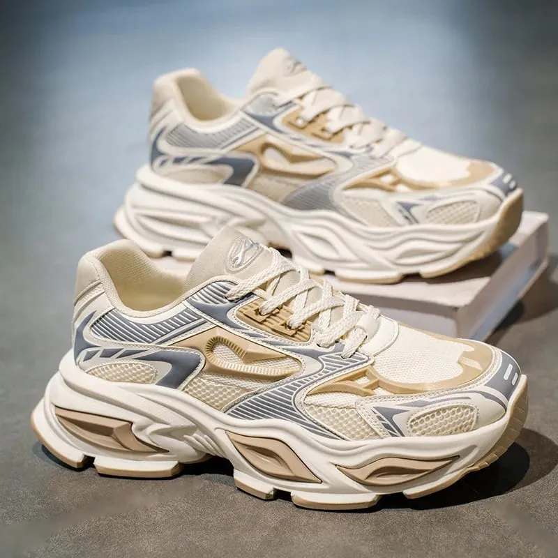 Men's Sneakers Luxury Breathable Tennis Shoes Lace Up Classic Fashion Platform Shoes Height Increase High Quality Shoes for Men