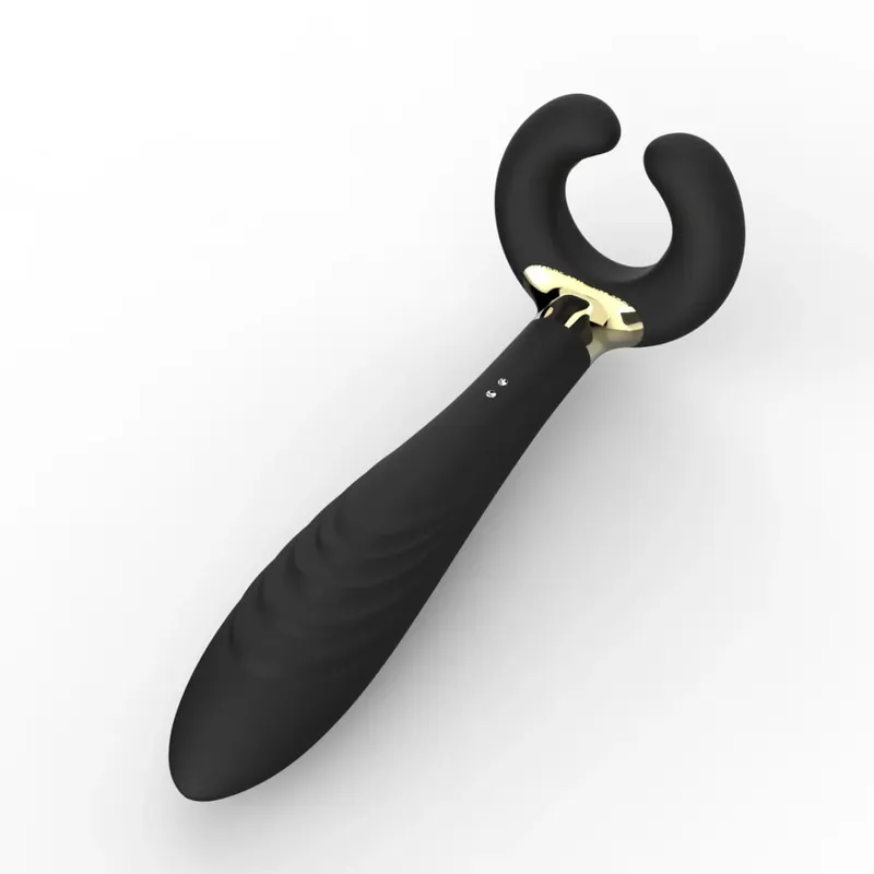 ilicone Prostate Massager Vibrator - Turquoise Rippled Anal Vibrator with Perineum Stimulator G-Spot Sex Toy for Men Women — image 8