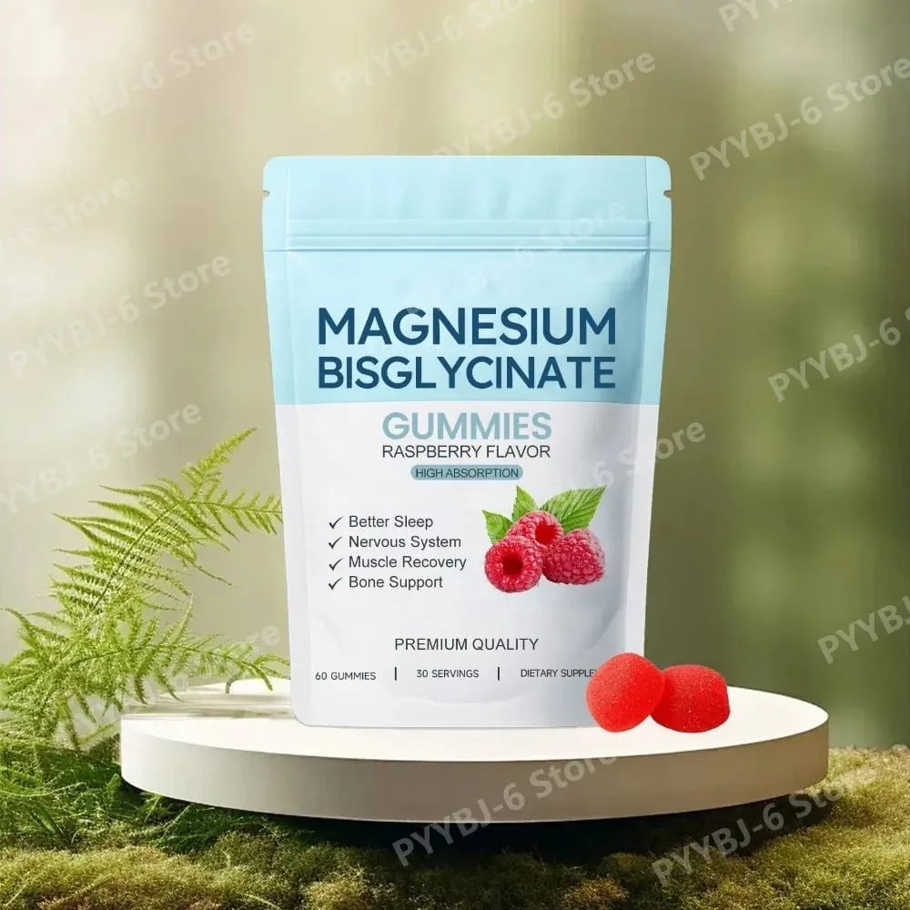 Magnesium Bisglycinate Gummies Support Daily Sleep Quality Help Maintain Nervous System Health Assist Muscle Recovery 60 Gummies — image 6