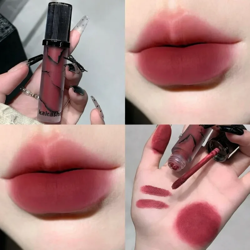 Marble Matte Lip Mud Velvet Soft Fog Lip Tint Lâu trôi Không dính Cup Lip Mỹ phẩm