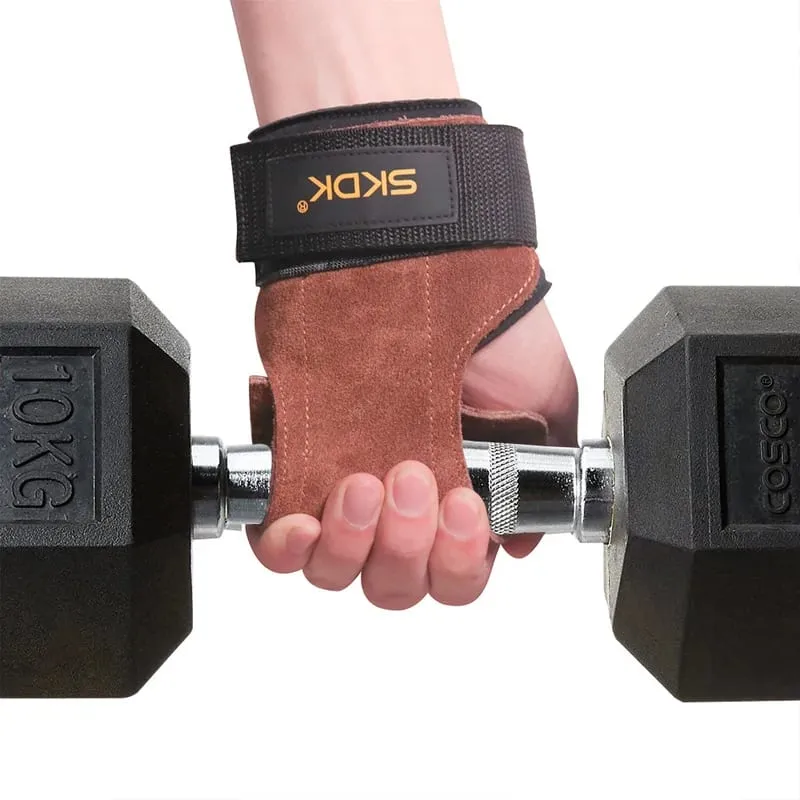 2Pcs Gym Gloves Fitness Hand Palm Protection Equipment Anti Slip Wear-resistant Wrist Wraps Hard Pull Weight Lifting Grip Pads — image 7