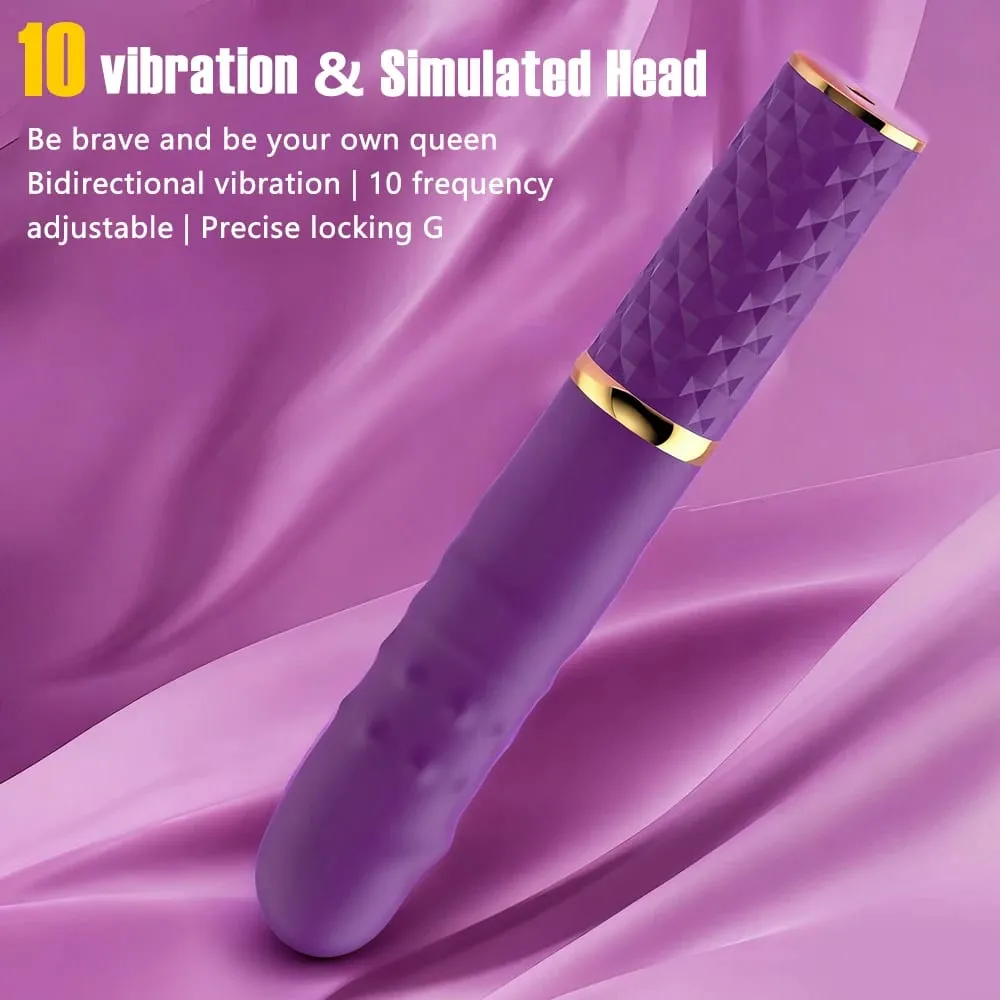 Beginner Telescopic Dildo Vibrator Thrusting Retractable Pussy G Spot Clitoral Anal Stimulation Sex Machine Sex Toys For Women