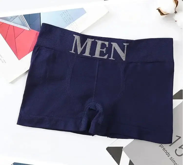 3Pcs/Lot Men's Panties Underwear Boxers Breathable Man Boxer Solid Underpants Comfortable Male Brand Shorts Black Blue Underwear — image 13
