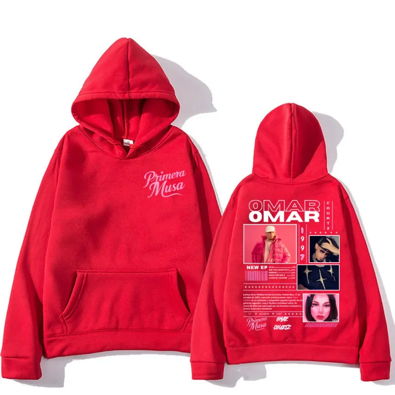 Omar Courtz First Muse Album Tour Merch Fashion Hoodies for Men and Women Hip Hop Hooded Sweatshirts vintage Oversized Pullovers — image 14