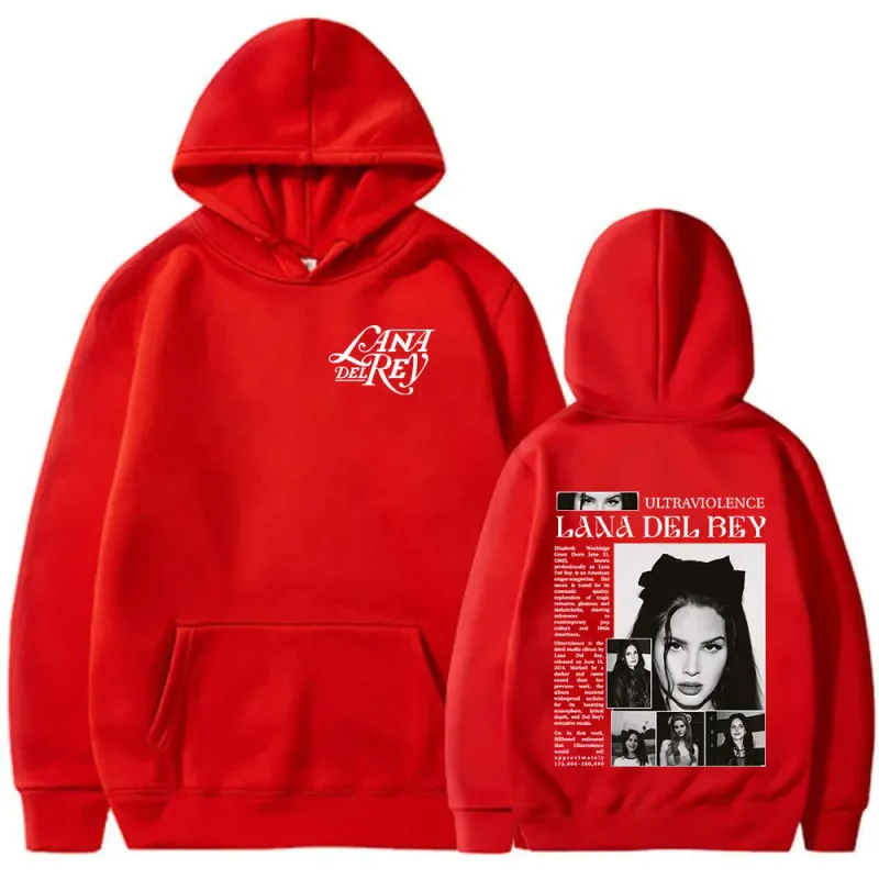 Singer Lana Del Rey Hoodies Men's Women Clothing Hooded Sweatshirts Fashion Hip Hop Long Sleeves Oversized Pullovers Streetwear — image 11