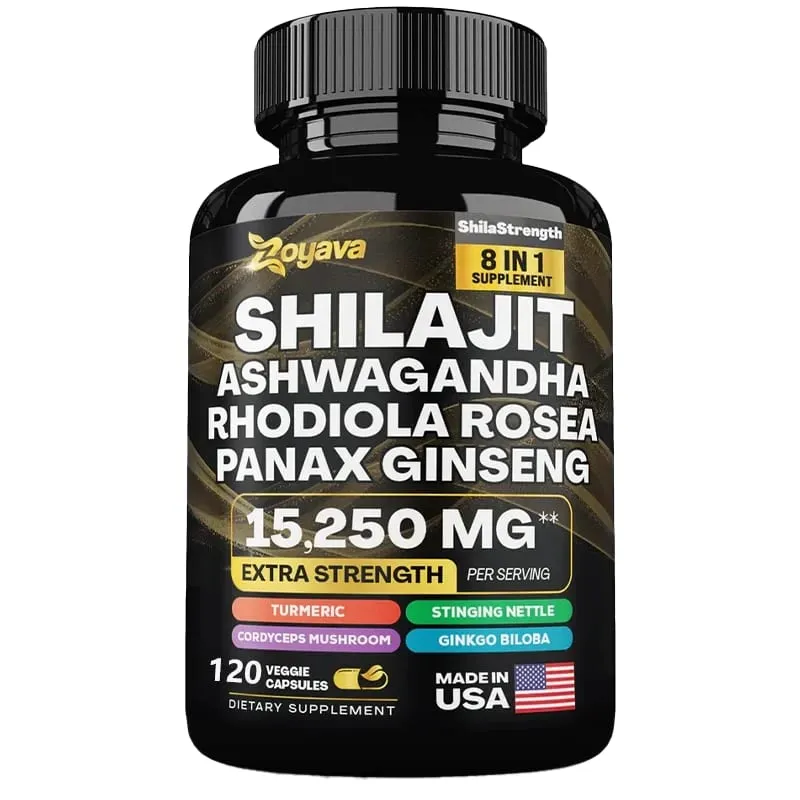 8 in 1 Supplements - Shilajit with Ginseng Ashwagandha for Brain Memory Concentration Energy Immune Health — image 8