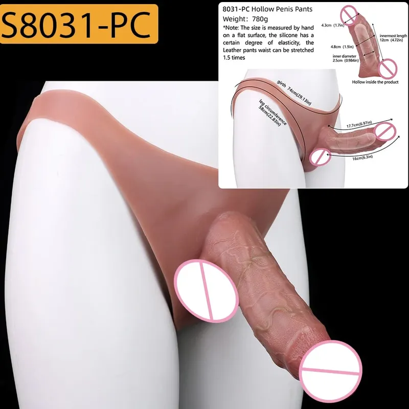 Elastic Silicone Harness Panties Hyper-Realistic Hollow Dildo Cover Wearable Male Sheath Long-Lasting Intimate Adult Couple — image 20