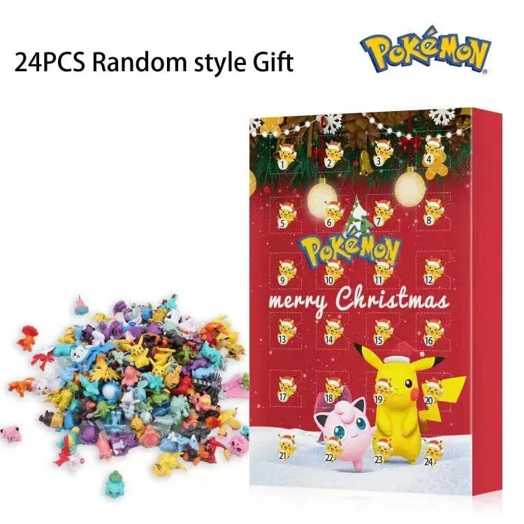 24 ชิ้น/เซ็ต Pokemon คริสต์มาส Advent ปฏิทินน่ารัก Pikachu Charizard PVC ขนาดเล็กอะนิเมะรูป Surprise กล่องของขวัญวันเกิดฮาโลวีน