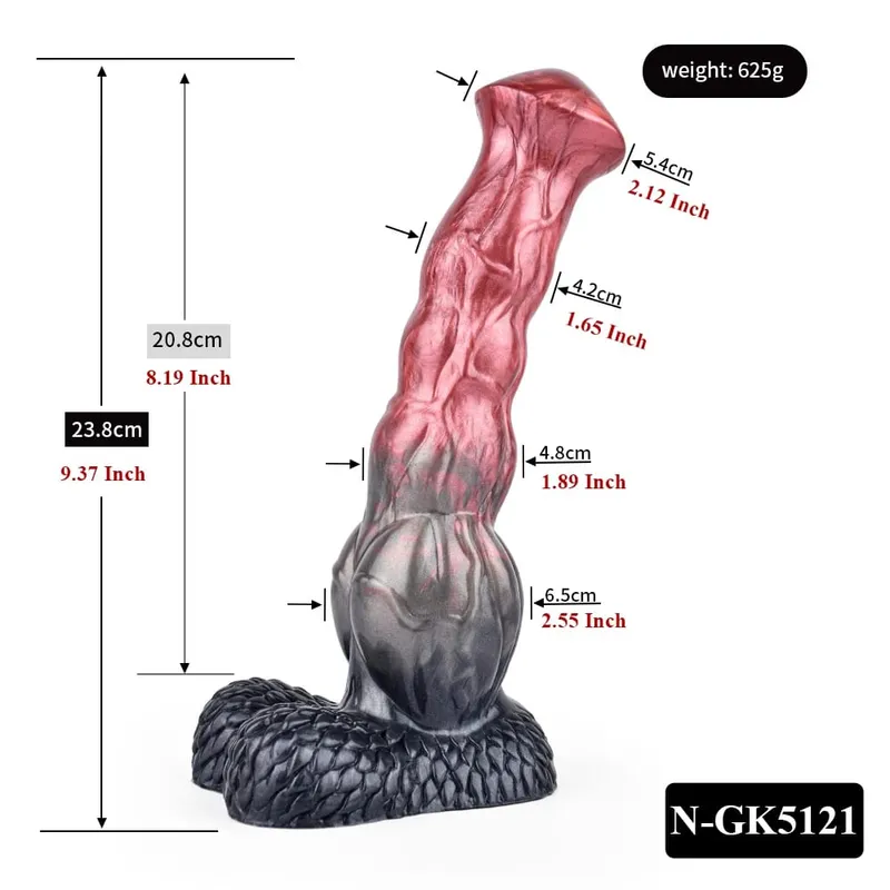 Silicone Horse Dildo Long Penis Anal Plug Huge Knot G-spot Vaginal Stimulator with Suction Cup Adult Sex toy for Women Men — image 22