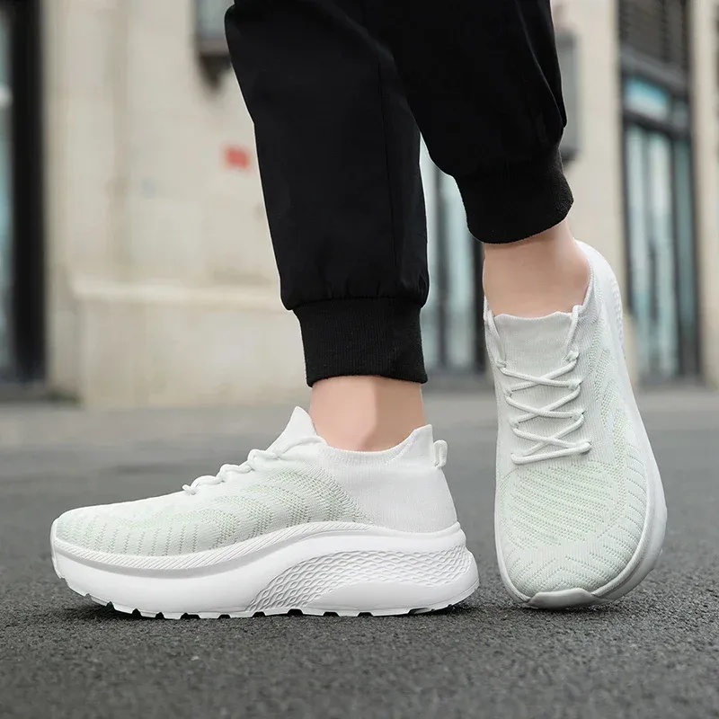 Unisex Men Sneakers Barefoot Casual Wide Last Fashionable Canvas Flat Board Shoe New Wide Toe Breathable Mesh Running Shoes — image 5