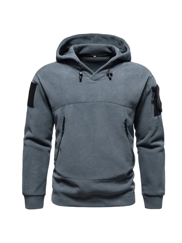 Hoodies for Man 2025 New Men's Tactical Outdoor Men's Hoodie Autumn Winter Thick Hooded Jacket Multifunctional Casual Sportswear — image 5