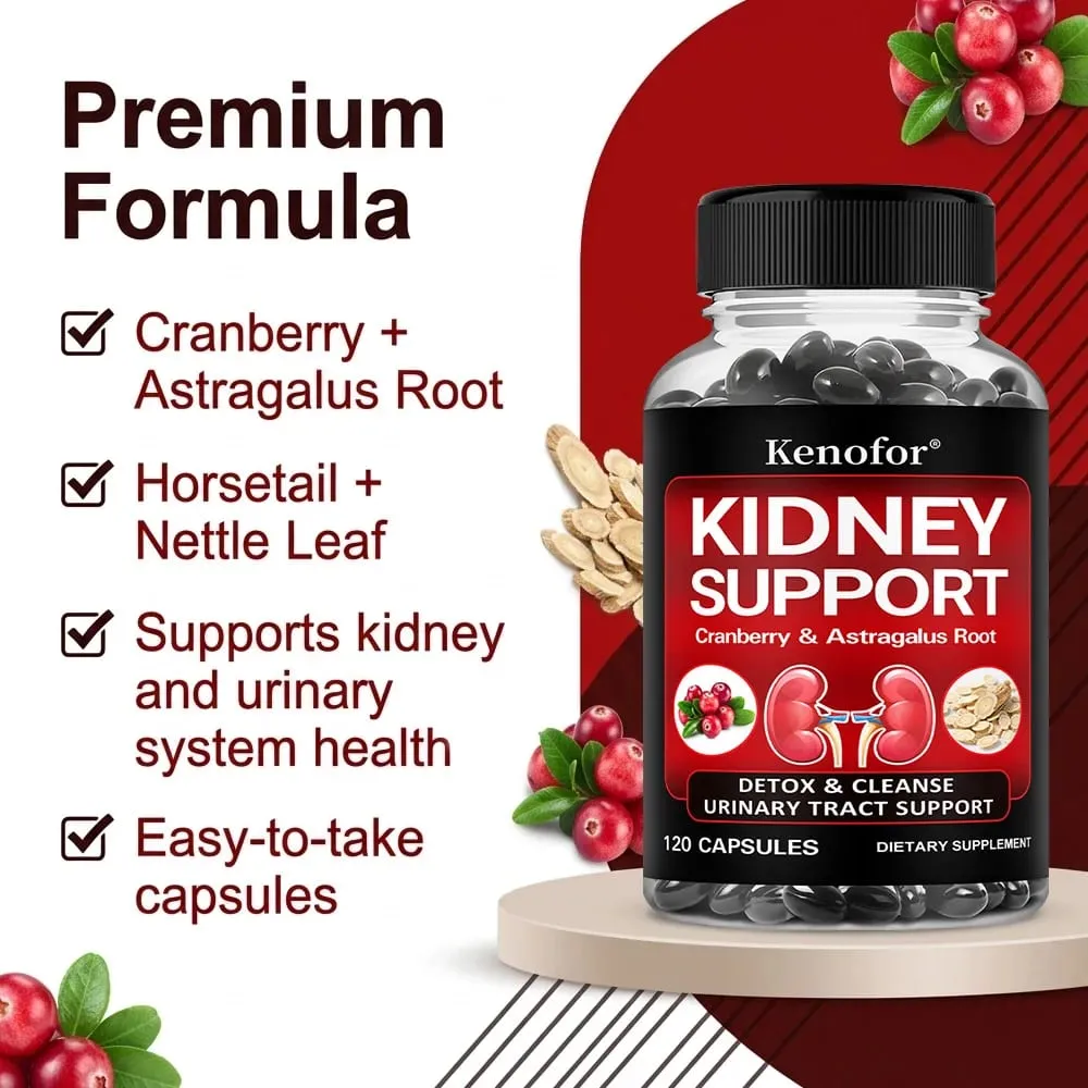 Kidney Support Supplement - with Cranberry for Normal Urinary Tract Health and Bladder Health Healthy Kidney Function — image 3