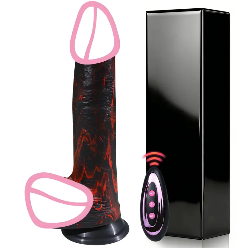 Remote Control Telescopic Rotate Dildo for Women Silicone Beginner G-spot Stimulation with Strong Suction Cup for Adult Sex Toys