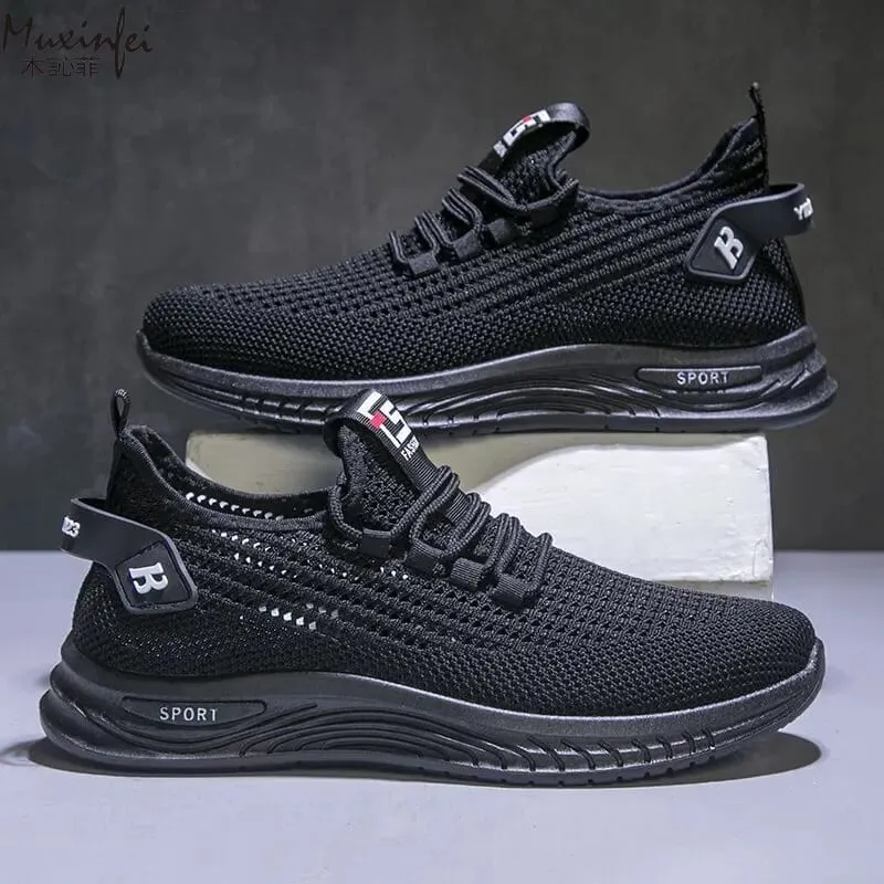 Men's Summer Casual Breathable Mesh Trendy Sports Shoes Soft Soled Non Slip Running Shoes Lightweight 39-45