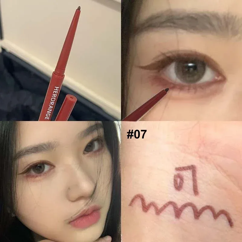 10 Colors Eyeliner Pencil Smooth Wine Red Soft High Pigment Eye Liner Pen Waterproof Matte Aegyosal Lying Silkworm Eyes Makeup — image 8