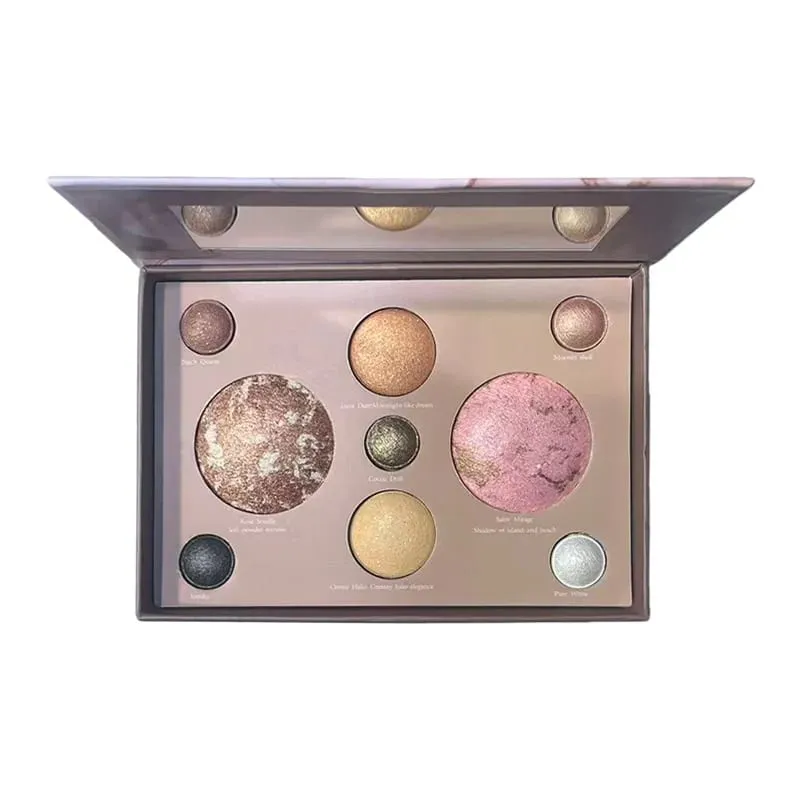 Tuscan Dreams Holiday Baked Starter Kit (4PC)-- Full Face Makeup Palette Foundation na may Limited Edition Brushes