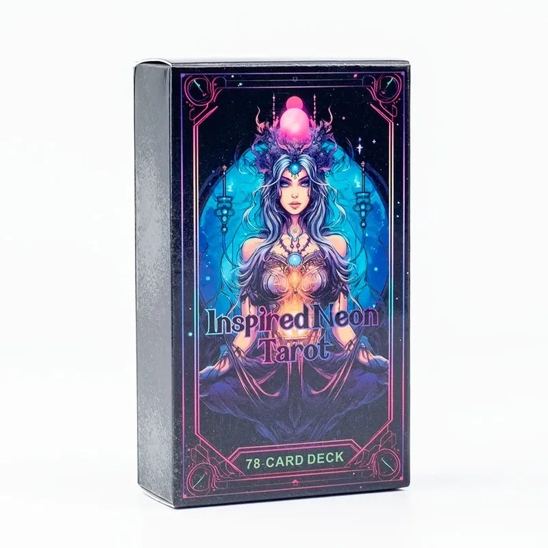 Lấy Cảm Hứng Từ Neon Tarot Bộ 78 Lá Bài Tầm Nhìn Tiếng Anh Phiên Bản Bói Toán 10.3X6Cm Bảng Chơi Trò Chơi Và Bói Toán