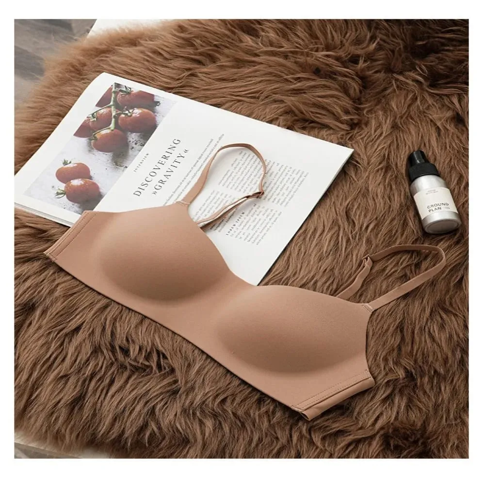 Comfortable Soft Comfort Wireless Bra Breathable Fabric Thin Cup Push Up Bra Non-Wire Elastic Seamless Bra Lingerie Beauty