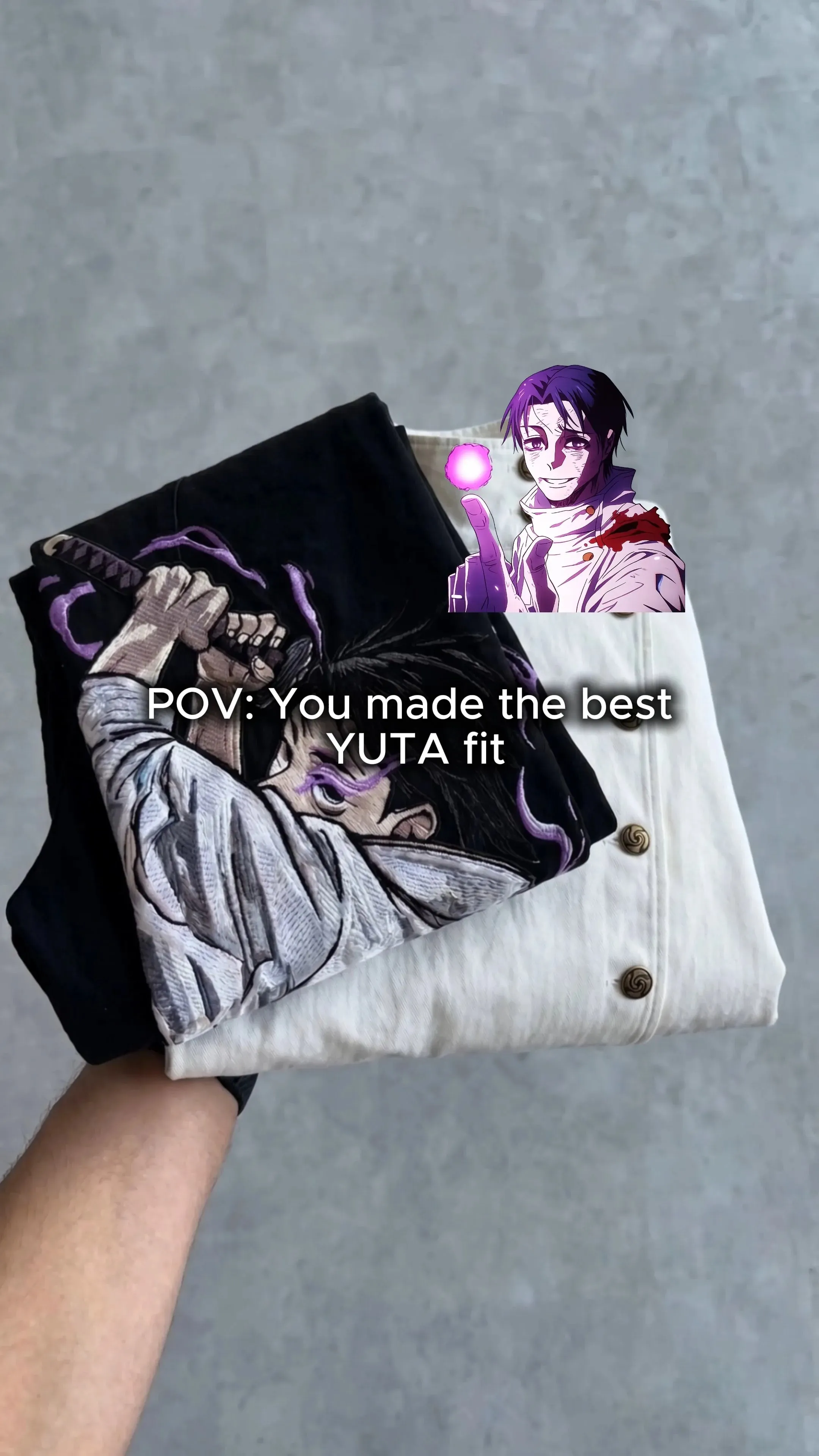 Men Y2K Anime Character Embroidered Jeans Streetwear Cargo Denim Pants Straight Leg High Waist Loose Rock Punk Unisex Jeans — image 9