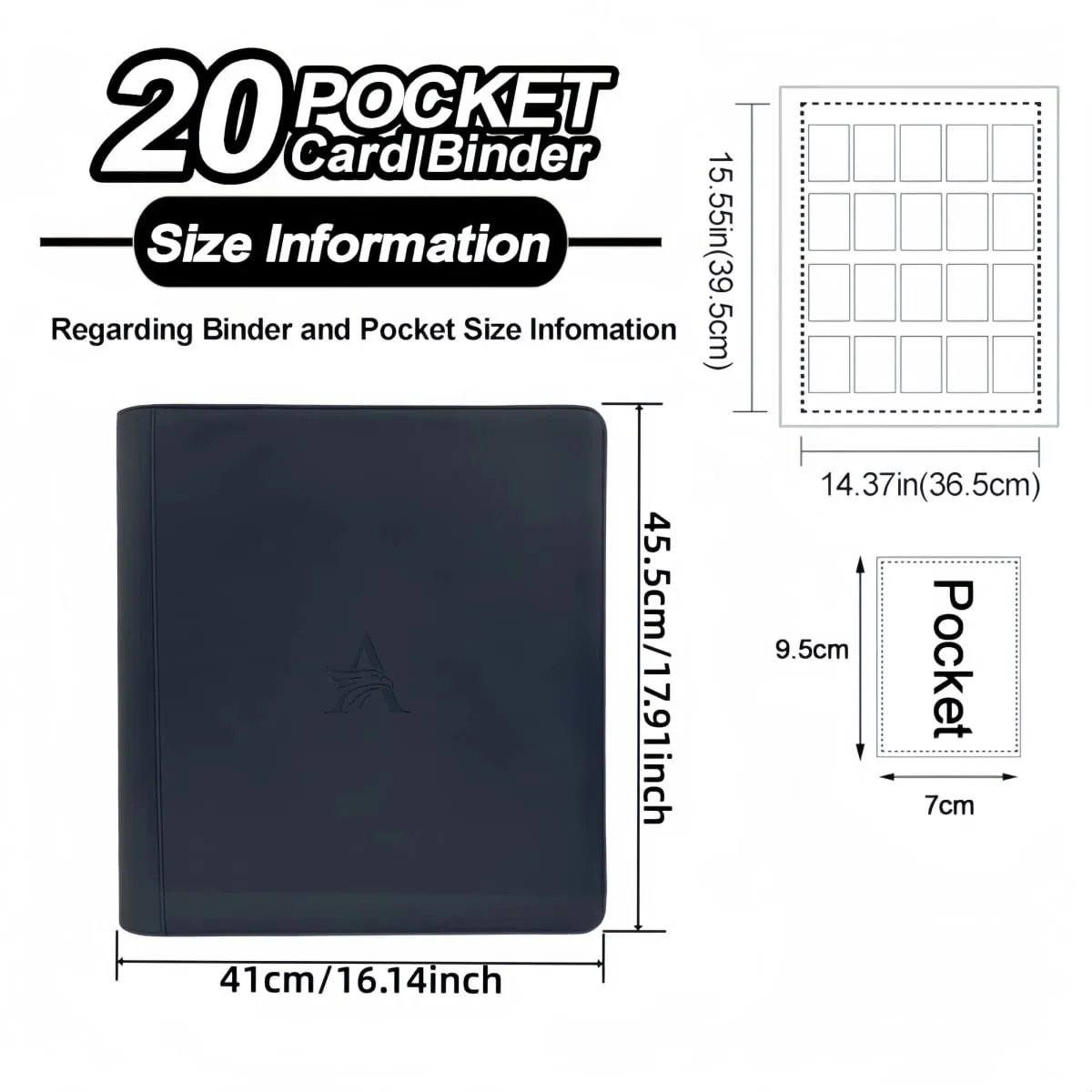 Premium 20 Pocket Card Binder –1280 Collection Binder Folder Card Album Card Holder Fit for TCG & Sports Cards. Collector's Drea — image 2