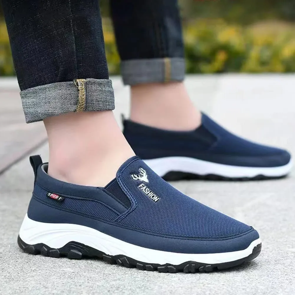 Scarpe casual in tela da uomo Scarpe estive leggere in rete Scarpe basse traspiranti Scarpe da passeggio alla moda da uomo Mocassini morbidi da uomo