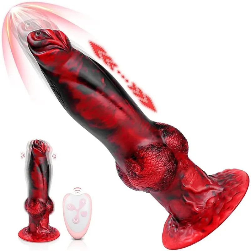 Thrusting Dragon Dildo Vibrator Sex Toys 10" 4IN1 Monster Remote Control Thick Dildo Suction Cup Dildo Anal Toys Adult Product — image 8