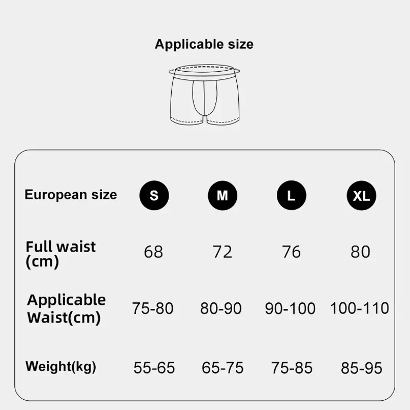 3pc Simple Solid Color Stripe Belt Men's Underwear Cotton Comfortable Soft Male Boxer Shorts Special Offer Mid Waist Briefs S-XL