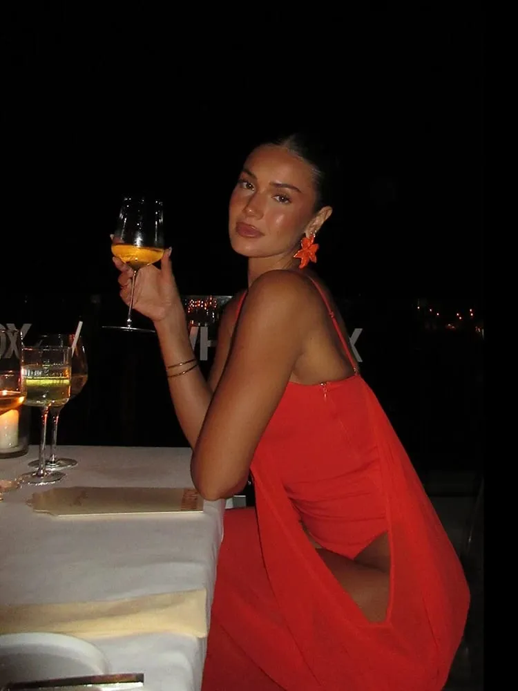 Vibrant Holiday Flowy Maxi Dress Deep U Chic Bohemian Chiffon Loose Fit Women Dresses Beach Vacation Summer Party Outfit