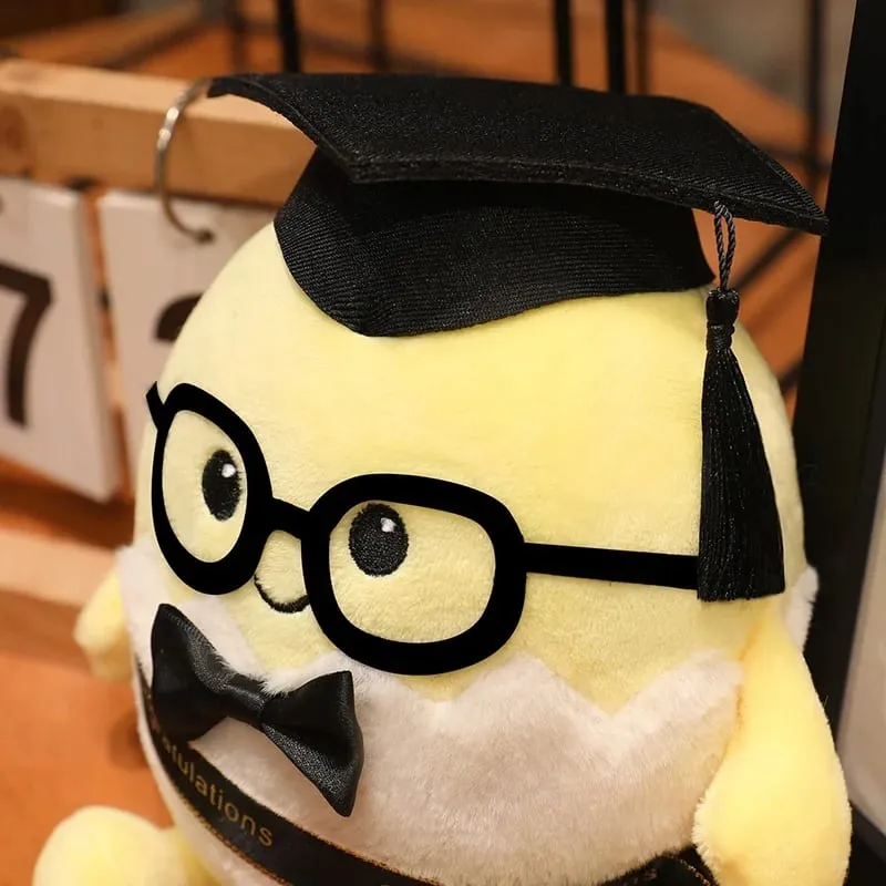 15/25cm Ribbon Humanoid Egg Plush Toy Graduation Bachelor Doctor Stuffed Plushie Kawaii Mascot Souvenir Classmate Gift — image 9