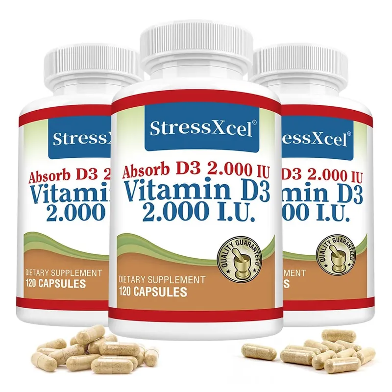 High Potency Vitamin D3 2000IU Capsules Immune Support Bone Health Muscle Function Whole-Body Wellness Non-GMO Gluten Free — image 11
